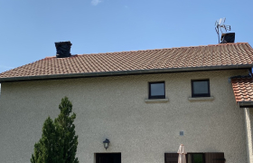 Décapage toiture application hydrofuge colorée 