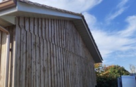 Saturateur de l’ossature bois et mise en opaque des volets